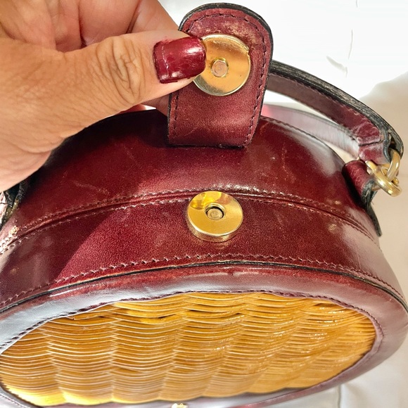 Eitenne Aigner Genuine Leather Bamboo Crossbody Bag - Picture 7 of 11